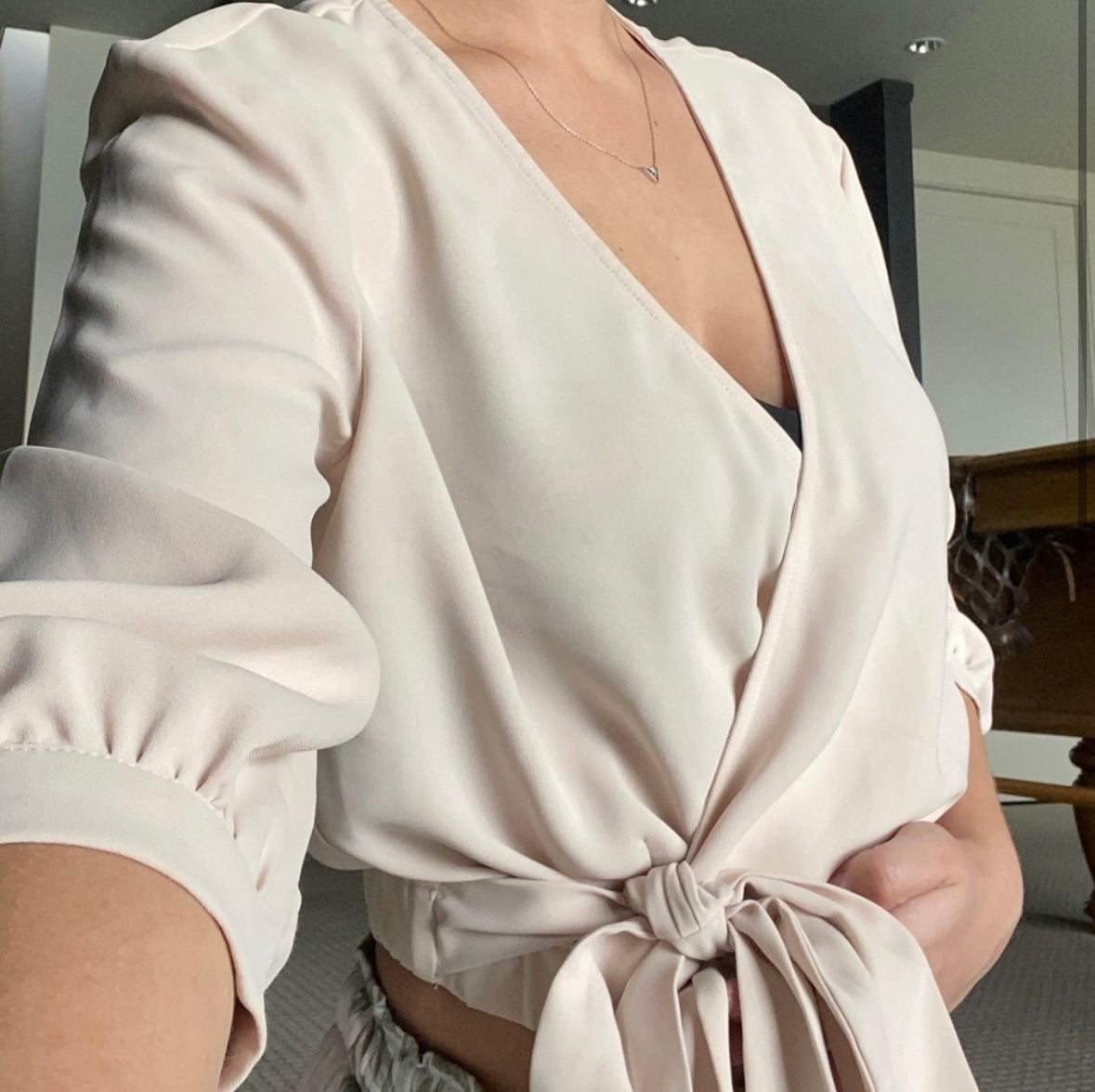 Dynamite Wrap Blouse