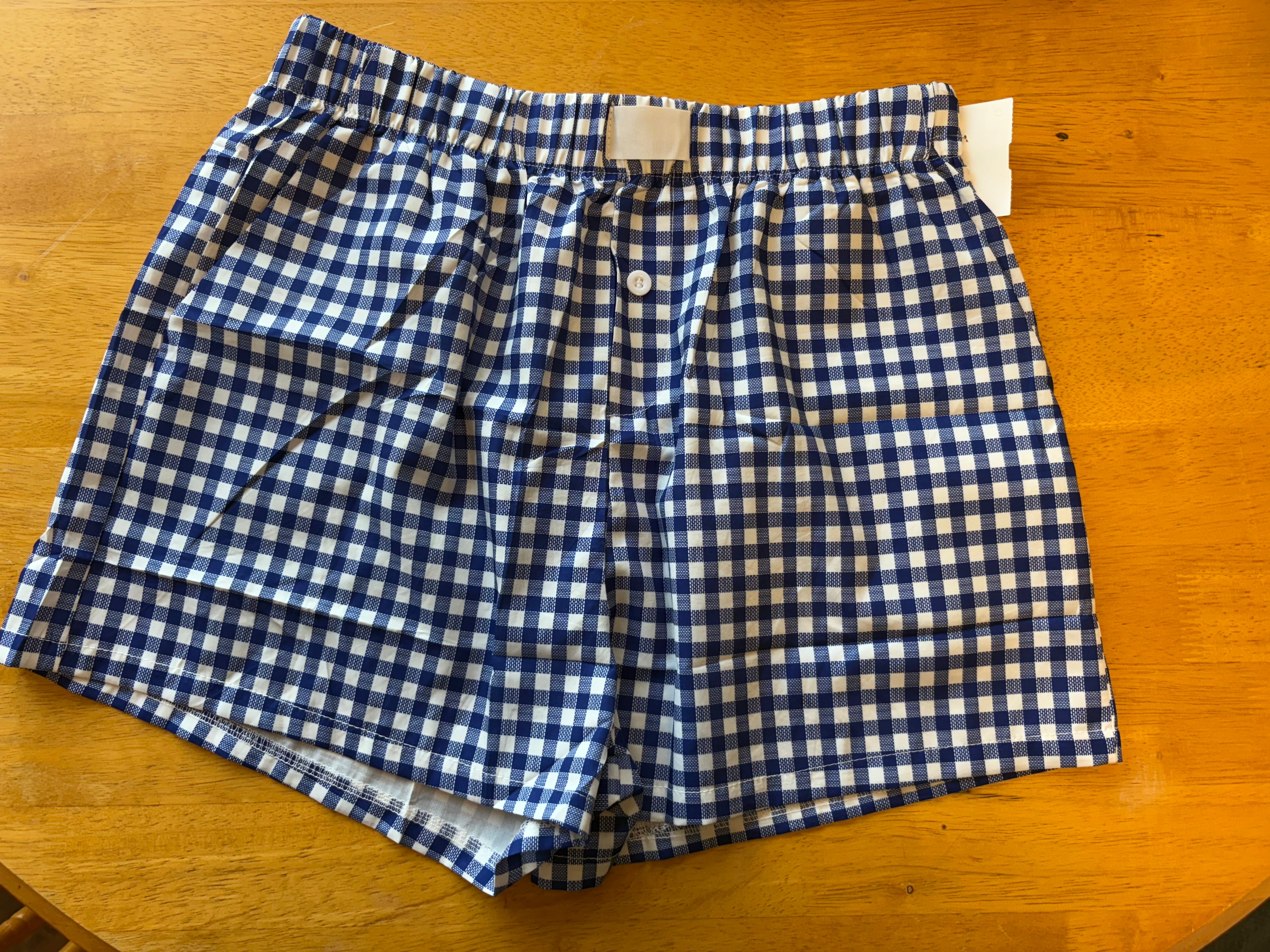 NWT Gingham Boxer Shorts
