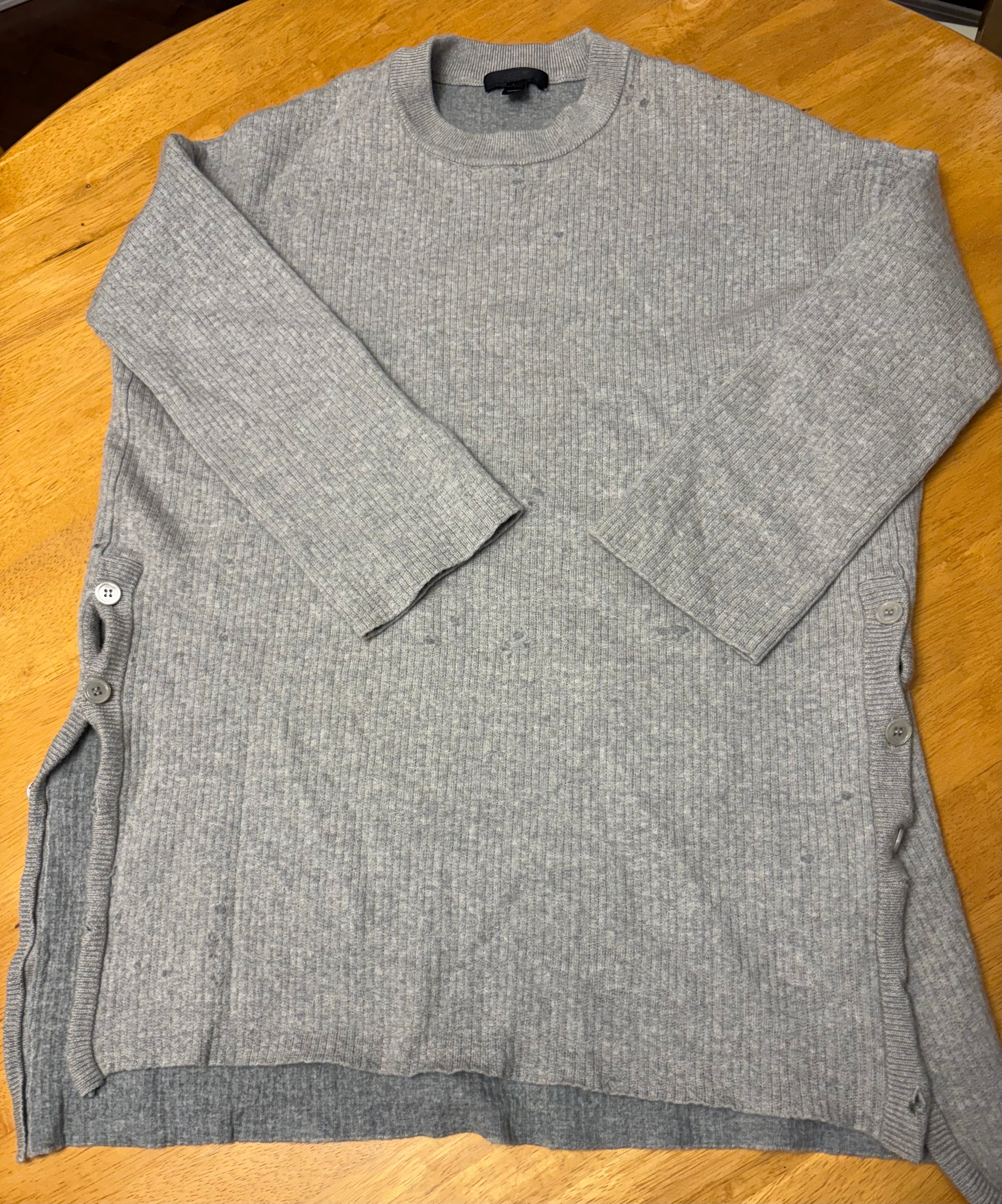 J. Crew Distressed 3/4 Length Sleeve Sweater