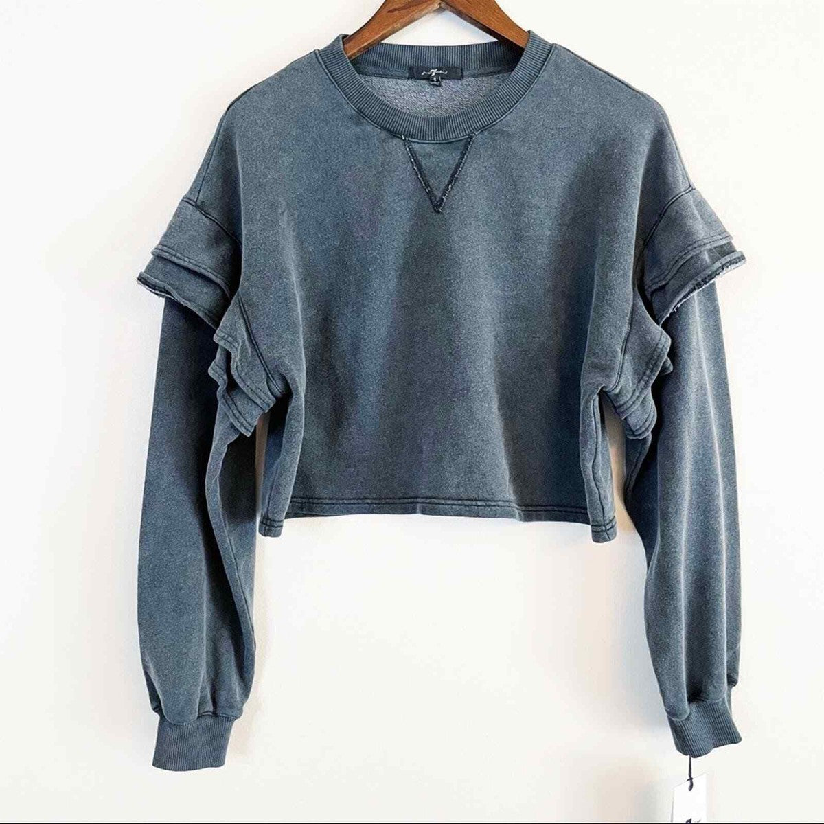 7 for all Mankind Cropped Sweatshirt