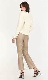 Greylin Front Seam Vegan Leather Pants