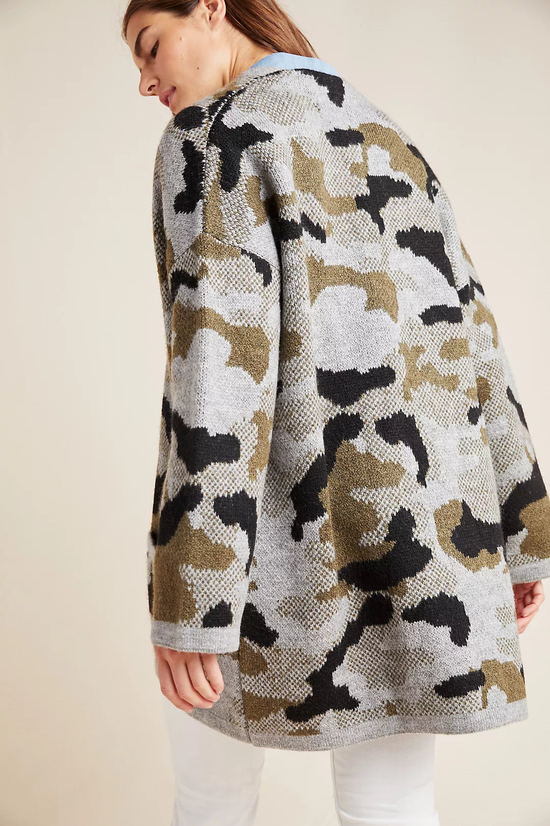 Anthropologie Vera Camo Cardigan