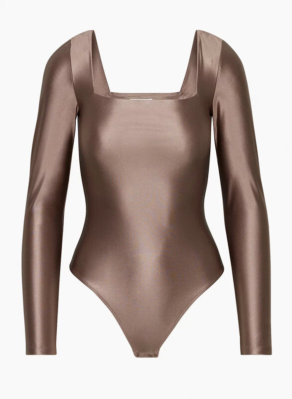 NWT Babaton Satinette Square Neck Bodysuit